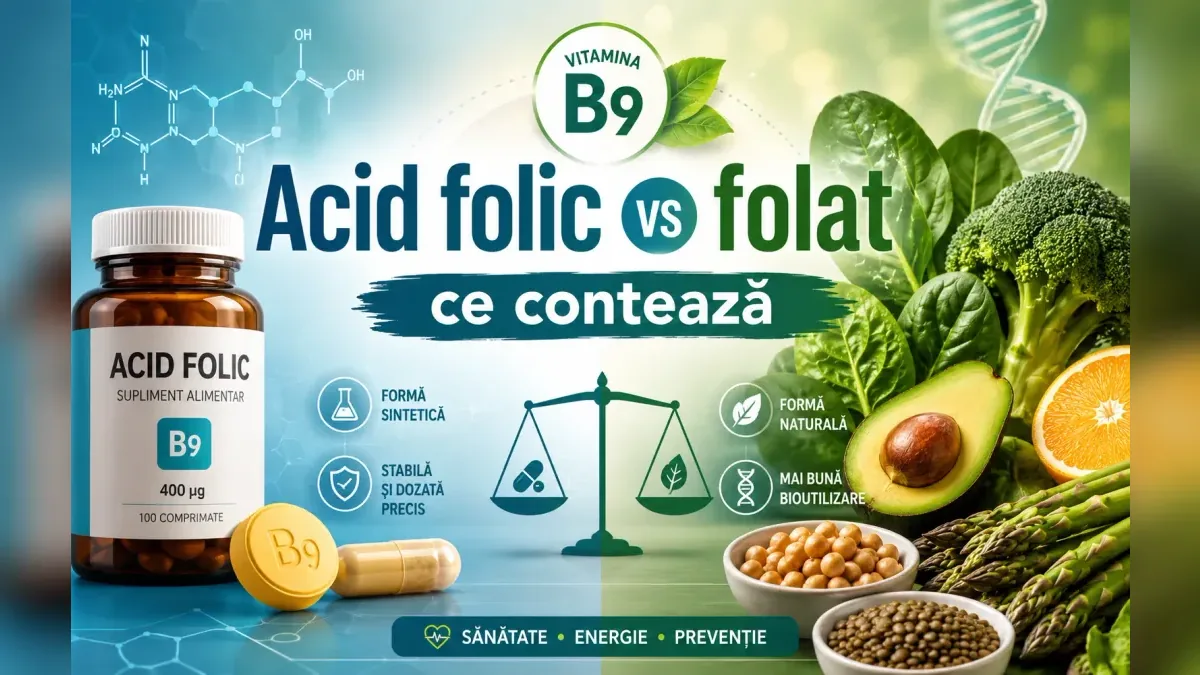 Acid folic vs folat: ce contează