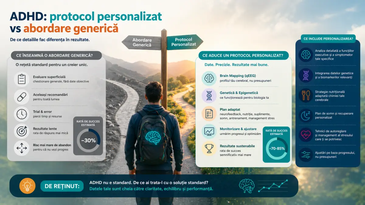 ADHD: protocol personalizat vs abordare generică — de ce contează diferența