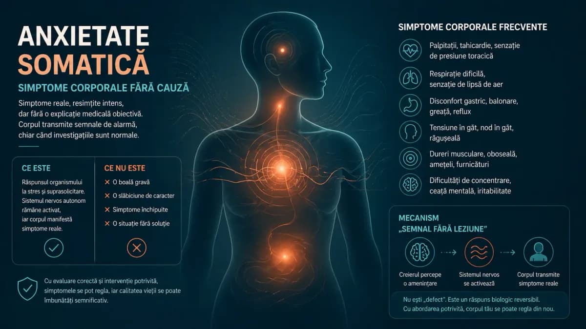 Anxietate somatică: simptome corporale fără cauză medicală evidentă