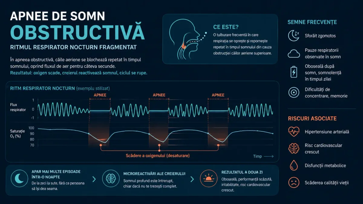 Apnee de somn obstructivă: semnele confundate cu oboseala cronică