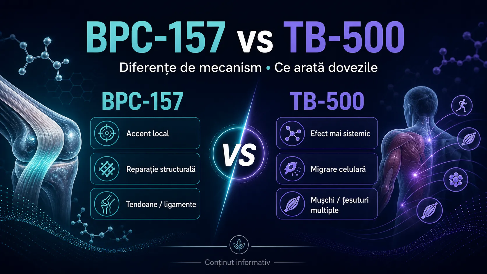 BPC-157 vs TB-500: diferențe