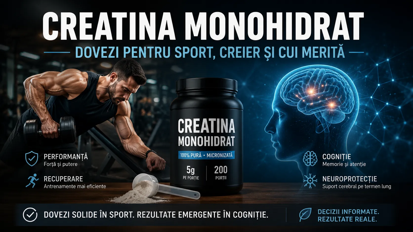 Creatină: sport, creier, dovezi
