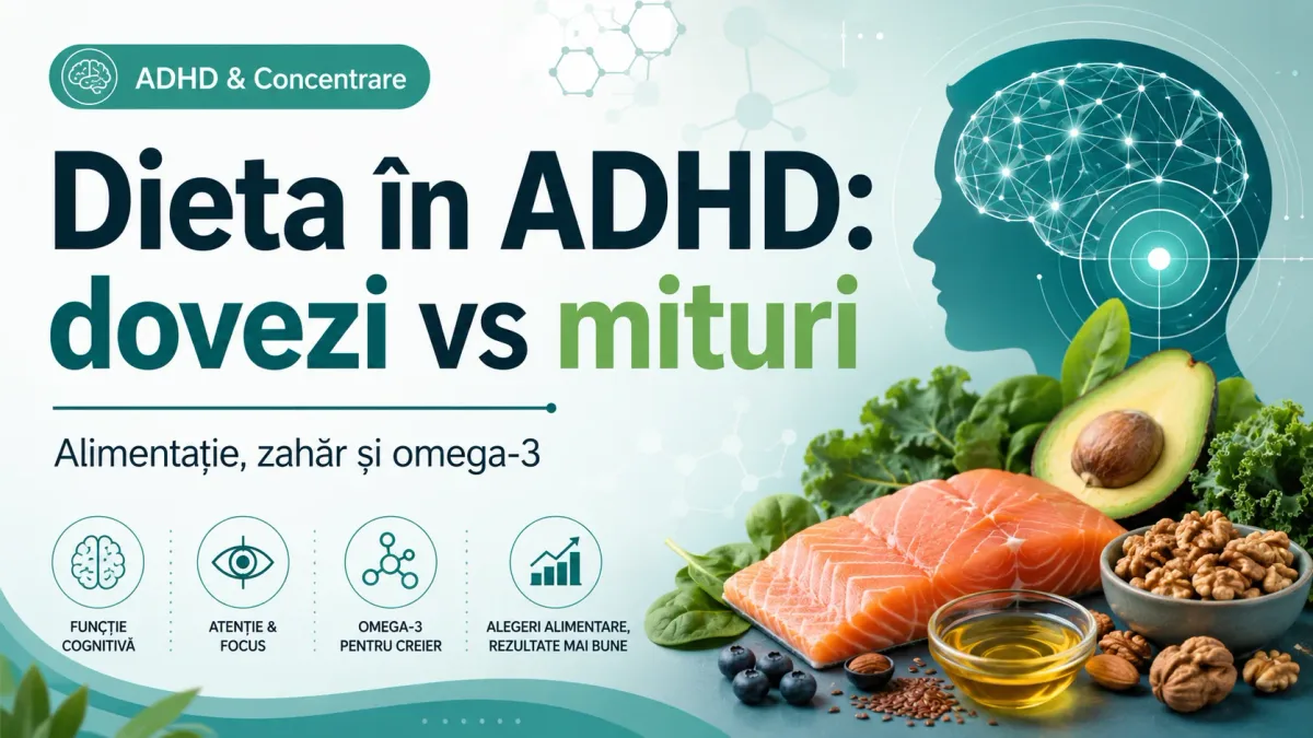 Dieta în ADHD: ce ajută, ce e mit