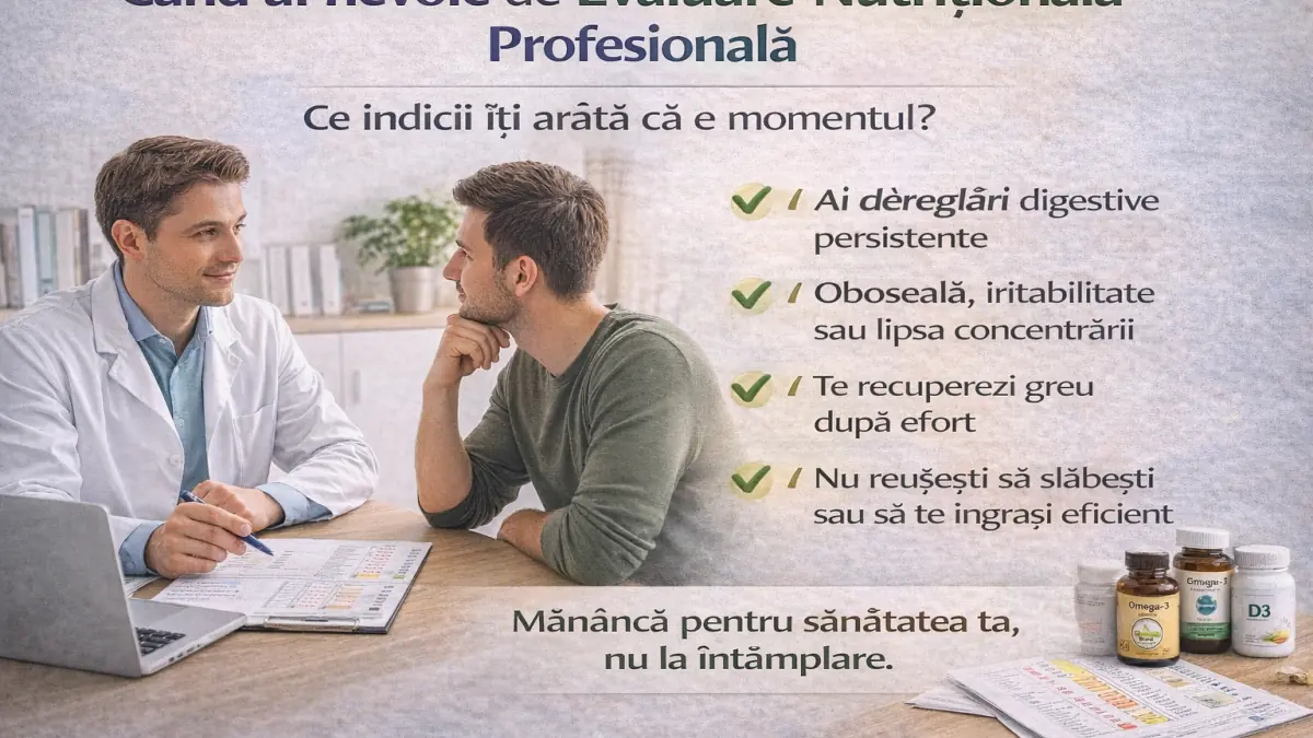 Când ai nevoie de o evaluare nutrițională profesională: ghid de decizie clar