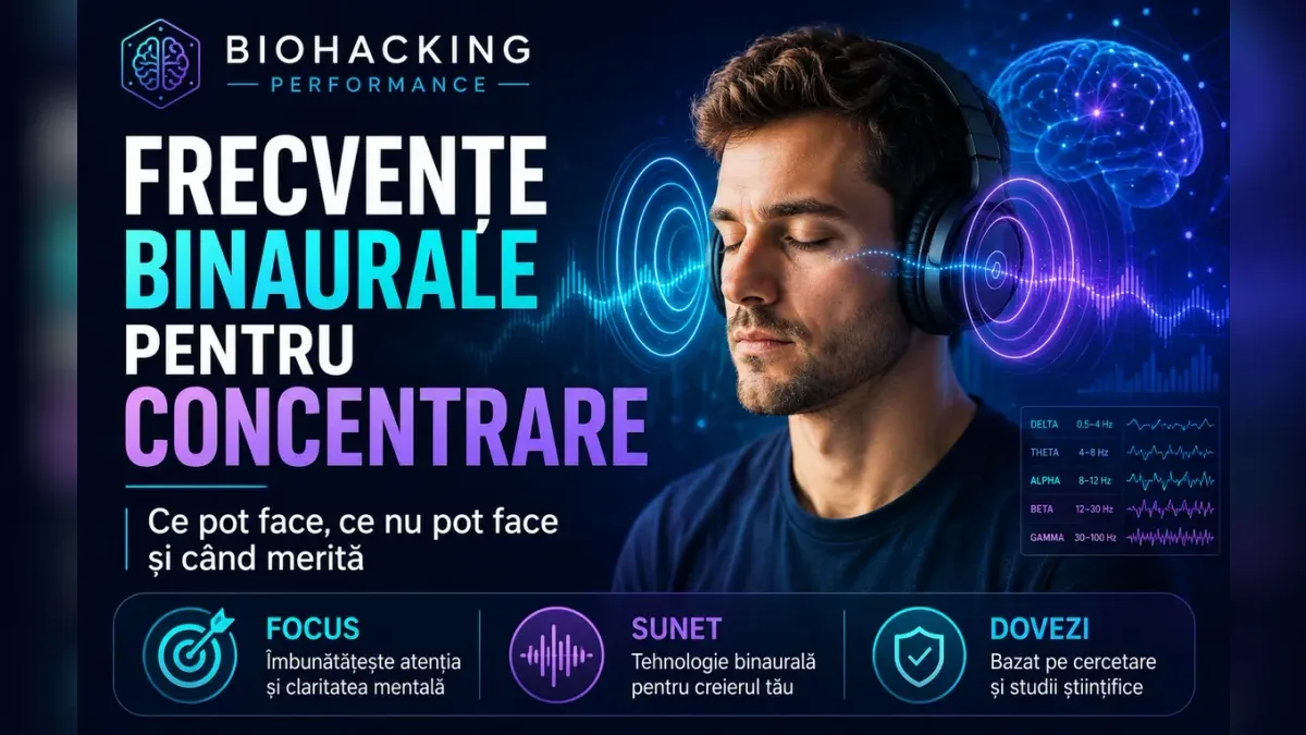 Frecvențe binaurale pentru focus