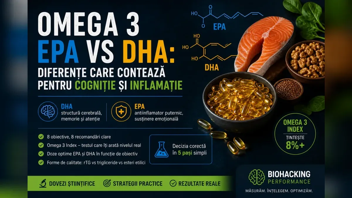 Omega 3: EPA vs DHA, ce contează