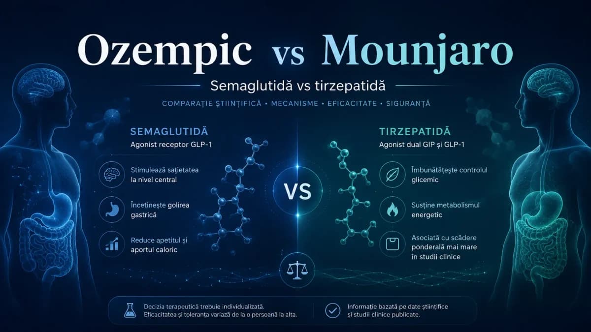 Ozempic vs Mounjaro: ce diferă