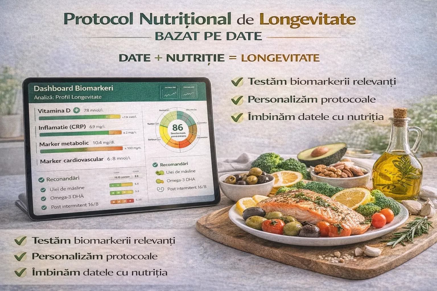 Protocol nutrițional pentru longevitate: cum construiești unul bazat pe date, nu pe trenduri