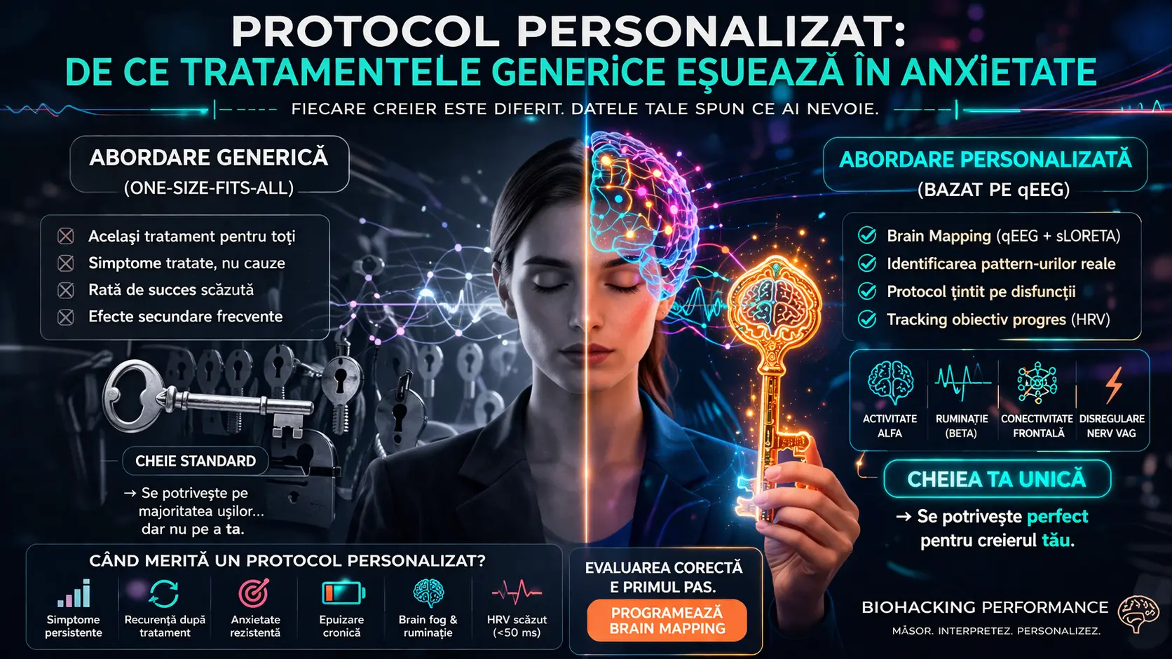 Protocol personalizat vs generic în anxietate: de ce același tratament pentru toți eșuează