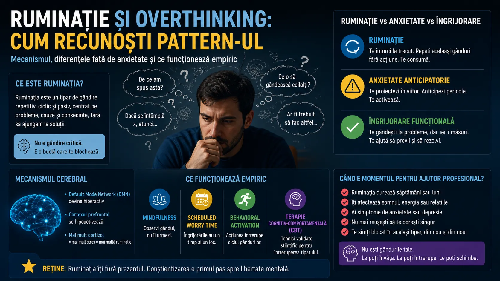 Ruminație și overthinking: semne