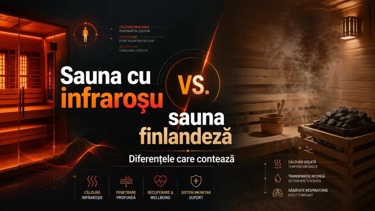 Sauna infraroșu vs finlandeză