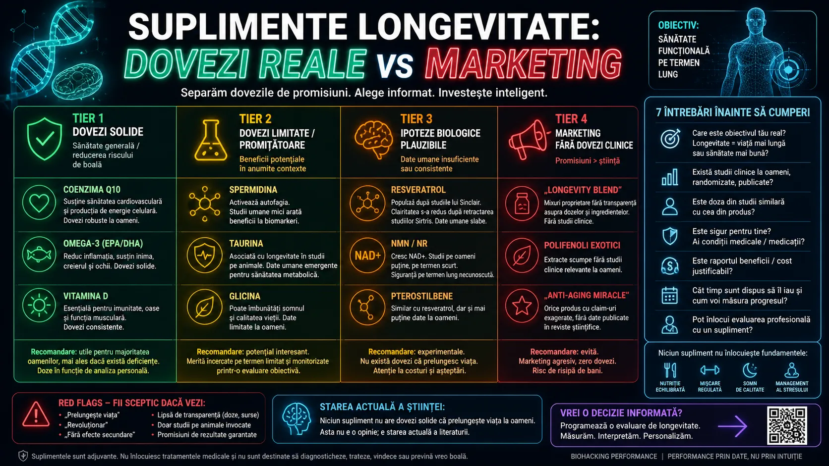 Suplimente longevitate: dovezi