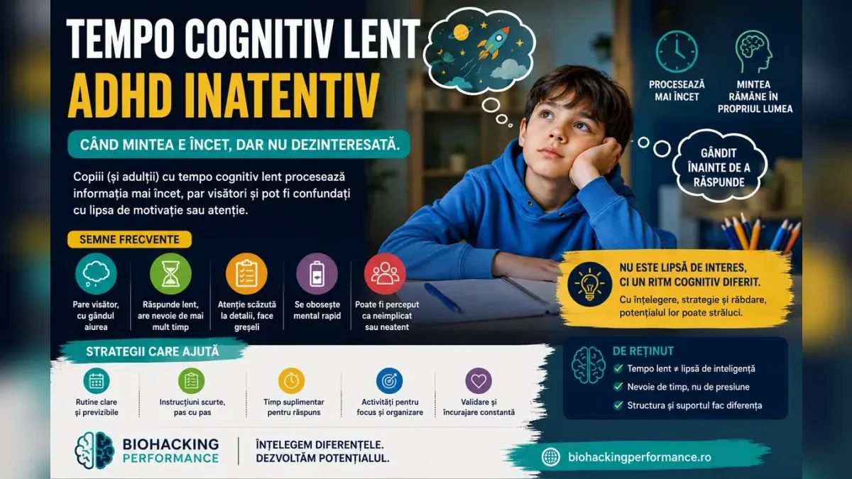 Tempo cognitiv lent: nu e ADHD