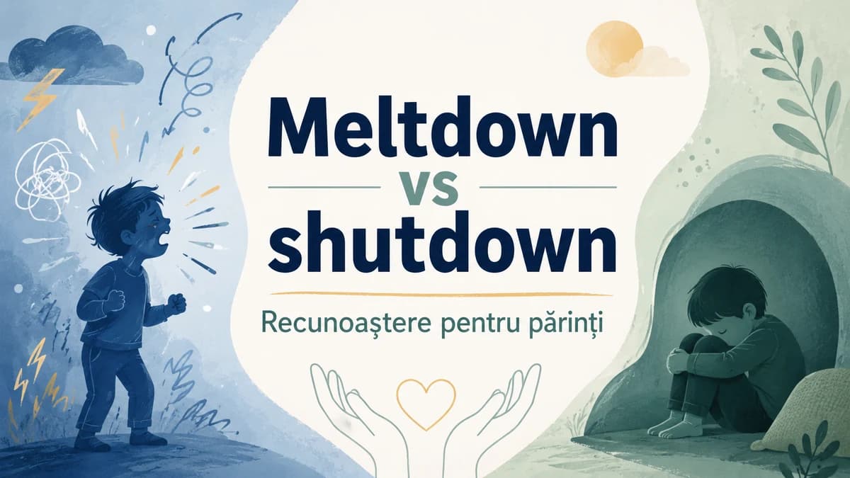 Meltdown vs shutdown în autism
