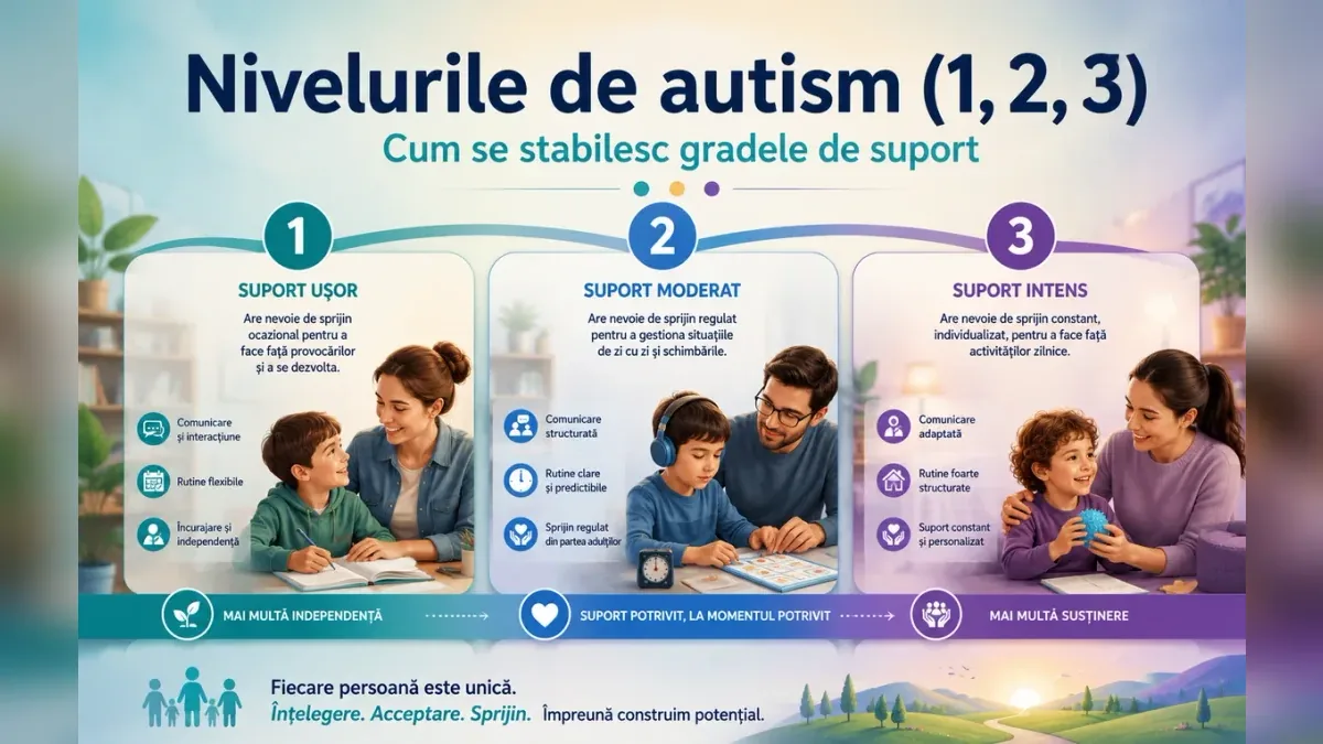Nivelurile de autism (1, 2, 3)